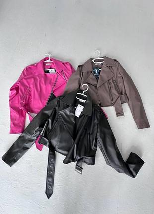 Женская весенняя куртка из эко кожи,косуха,кожанка,ветровка,ветровка2 фото