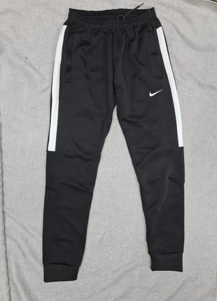 Мужские спортивные штаны найк , спортивные штаны, штаны nike , спортивные брюки зауженные на манжете, чёрные спортивные штаны с белой полоской1 фото