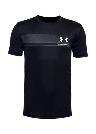 Under armour junior tech lockup stripe футболка для бігу для хлопця підлітка ymd1 фото