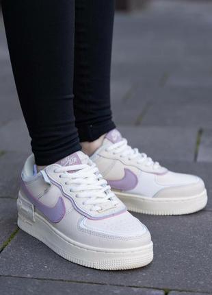 Жіночі кросівки nike air force 1 shadow white purple