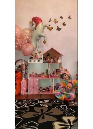 Ляльковий будиночок будинок для ляльок барбі 3 поверхи6 фото