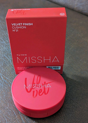 Тональний крем missha velvet finish cushion 21