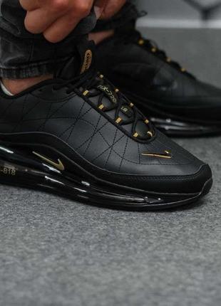 Чоловічі кросівки nike air max 720 - 818 black-gold чорні найк