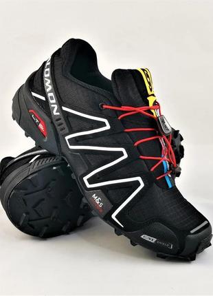 Чоловічі кросівки salomon speedcross 3 саломон чорні2 фото