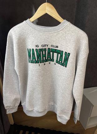 Sweatshirt manhattan grey/green