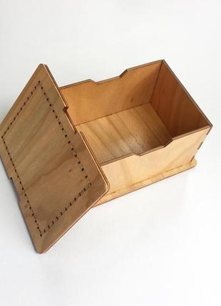 Дерев'яна коробка для гральних карт, таро. подарункова коробка для дрібниць5 фото