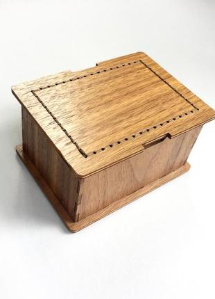 Дерев'яна коробка для гральних карт, таро. подарункова коробка для дрібниць6 фото