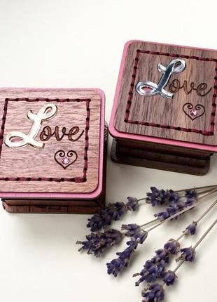 Коробочка для весільних кілець, для заручини