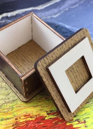 Деревянная коробочка для кольца3 фото