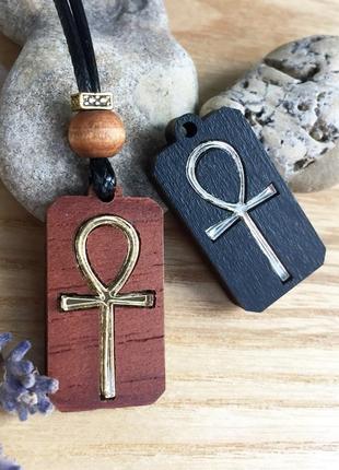 Египетский крест анкх. миниатюрный деревянный амулет анкх1 фото