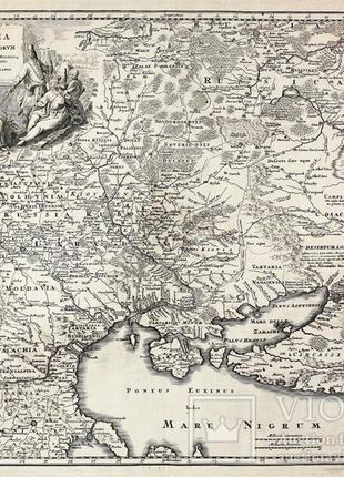 Карта україни ґійома де боплана. печатка.