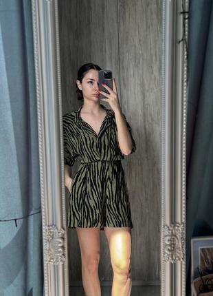 Платье комбинезон zara animal print5 фото