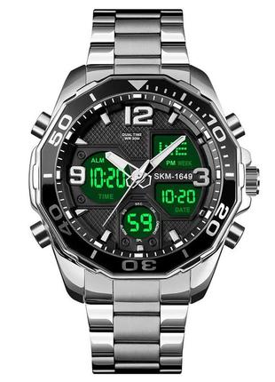 Часы спортивные skmei 1649sb, армейские часы противоударные, мужские армейские dg-174 водостойкие тактические