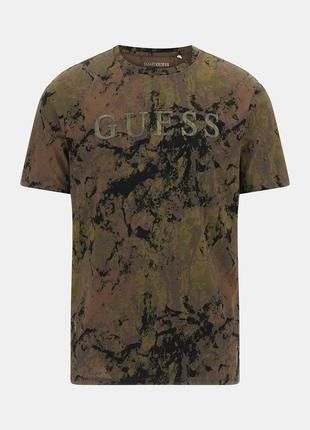 Футболка guess камуфляж хаки1 фото