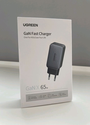 Оригінальний зарядний пристрій ugreen gan fast charger 65w.1 фото