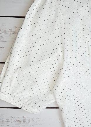 1+1=3 шикарна біла натуральна блуза блузка в горошок tu, розмір 58 — 604 фото
