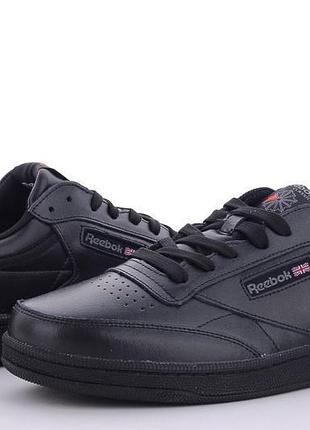 Кросівки чоловічі чорні reebok club c 85
