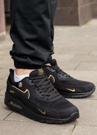 Мужские кроссовки nike air max 90 black gold