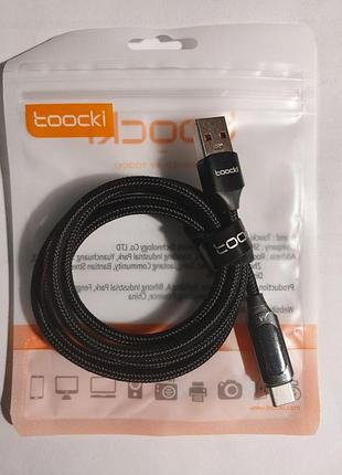 Кабель с экраном toocki usb - type c 1 m