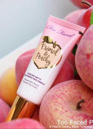 Too faced primed & peachy cooling matte perfecting primer3 фото