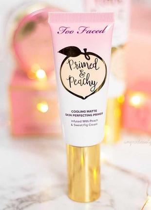 Too faced primed & peachy cooling matte perfecting primer6 фото