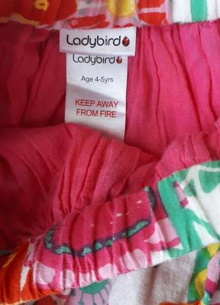 Юбка для девочки розовая ladybird 4-5 лет, двойная, пышная, яркая4 фото