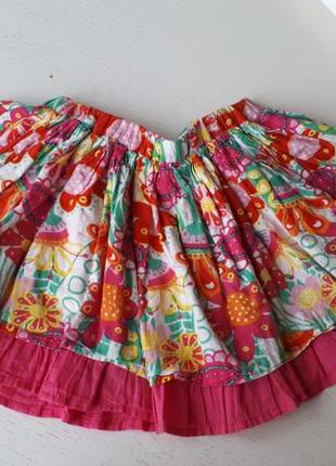 Спідниця для дівчинки рожева ladybird 4-5 років, подвійна, пишна, яскрава