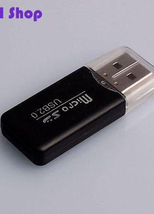 Card reader microsd / hc кардрідер міні адаптер перехідник1 фото