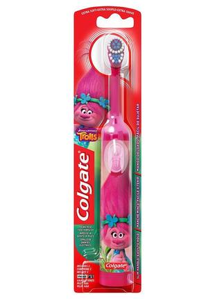 Дитяча електрична зубна щітка colgate тролі trolls сінія1 фото