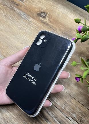 Чехол на айфон 11 iphone silicone case черный