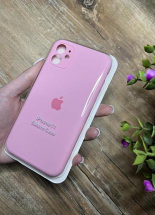 Чехол на айфон 11 iphone silicone case розовый