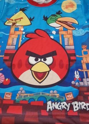 Яркая красочная футболка на лето angry birds3 фото