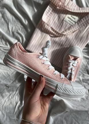 Милые розовые кеды converse размер 36,5 = 23 см2 фото