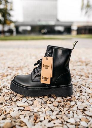 🍁dr martens jadon no logo🍁женские мартинсы жадон на платформе чёрные, ботинки весна-осень