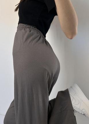 Женские прямые брюки рубчик весна лето 🤤2 фото