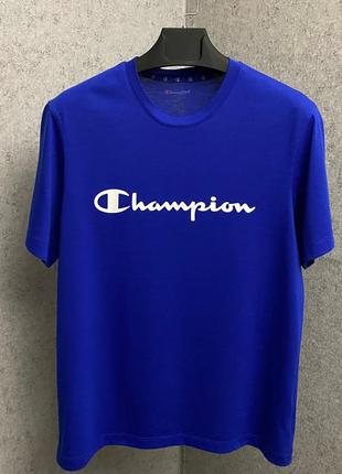 Синяя футболка от бренда champion2 фото