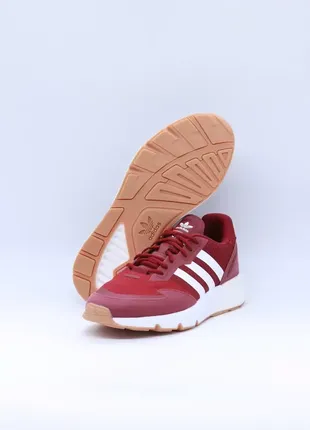 Кроссовки adidas originals zx 1k boost in burgundy3 фото