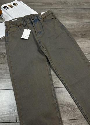 Новые стильные прямые джинсы zara straight fit jeans из новых моделей4 фото
