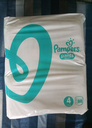 Pampers pants 4. 88шт. підгузники трусики