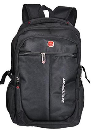 Мужской рюкзак zhierxin 8824, черный для спорта, отдыха, школы1 фото