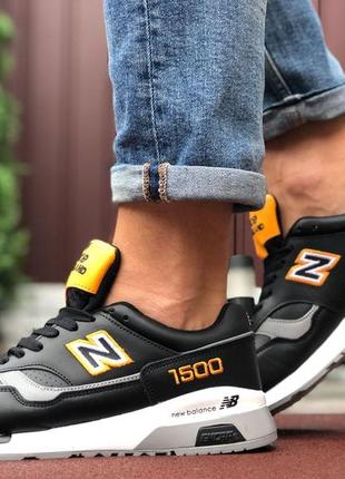 Р.41 кроссовки new balance 1500 (черно/желтые)3 фото