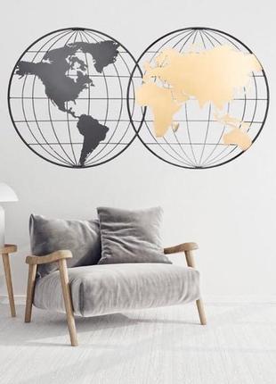 Декор настінний «карта світу»1 фото