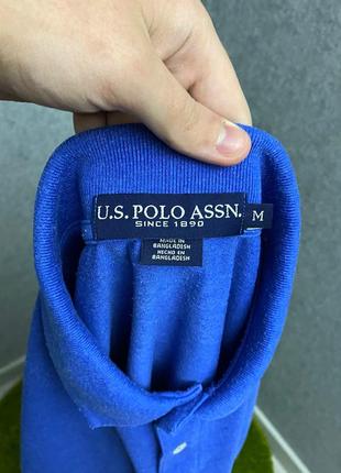 Голубая футболка поло от бренда u.s. polo assn5 фото