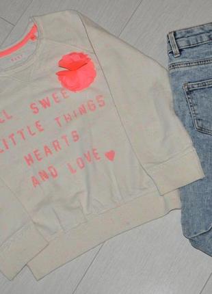 Свитшот, кофта, реглан next с ярким цветком