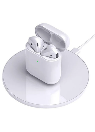 Навушники airpods 2 з бездротовою зарядкою (білі)