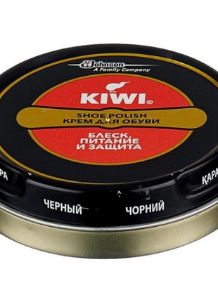 Крем для взуття kiwi shoe polish чорний.