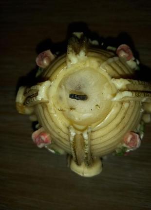 Свічка старовинна декоративна пасхальне плетене яйце німеччина2 фото