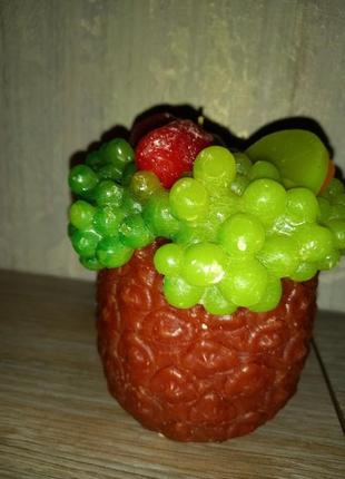 Свічка старовинна декорат велика. ананас із фрук. німеччина