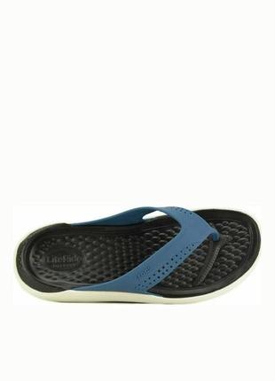 Крокс лайтрайд вктнамки флип голубые crocs literide flip blue/almost white5 фото