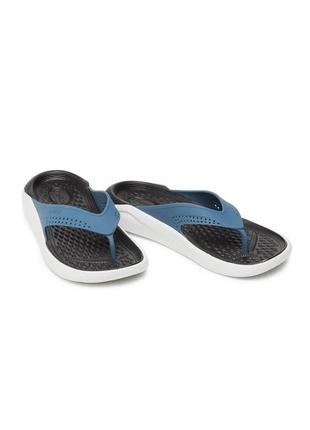 Крокс лайтрайд вктнамки флип голубые crocs literide flip blue/almost white